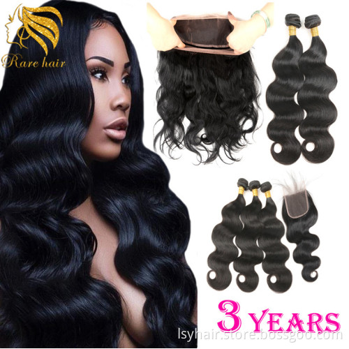 Lsy Wholesale Hair Extension Vendors, Wholesale Brazilian Virgin Hair Weave Human Hair Budnles With Closure